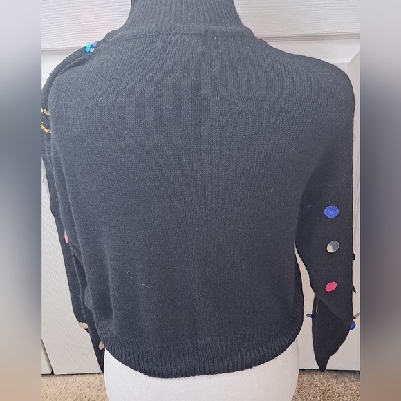 BOLO 1980's Embellished Silk, Angora Rabbit Hair & Lambs Wool Sweater - Picture 11 of 12